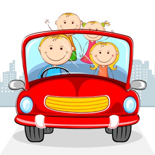Картинка семья в машине